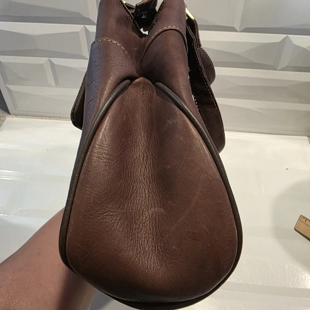 Rolfs Brown Genuine Leather Women's Satchel Handbag Vintage 90's Brand